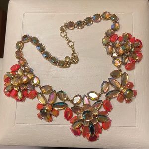J Crew Iridescent Cluster Floral Station Necklace